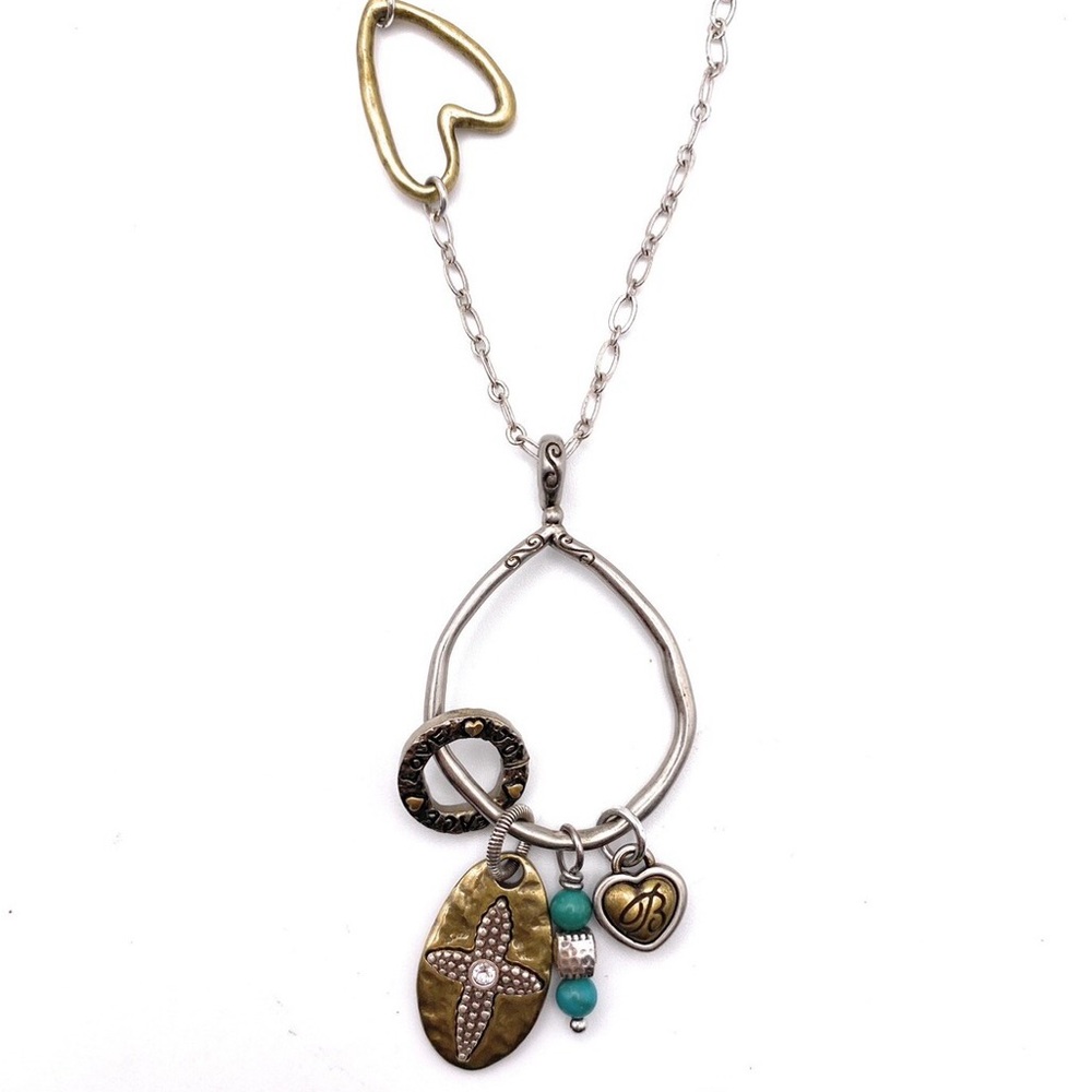 Brighton Art & Soul blessed two-tone charm necklace
